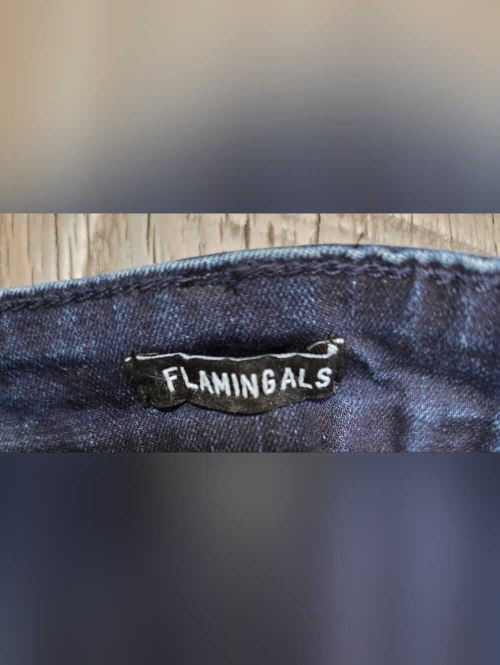 Nwt Women Flamingals Wide Leg Dark Blue Denim Jeans ( Size :3x) - Picture 5 of 8